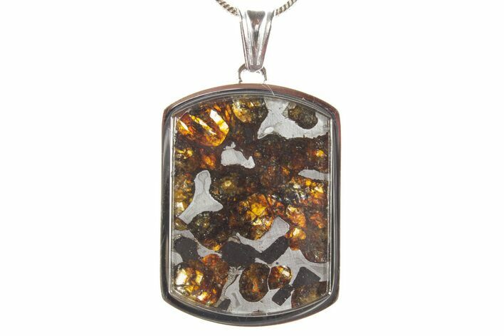 Sericho Pallasite Dog Tag Meteorite Pendant - Kenya #364117
